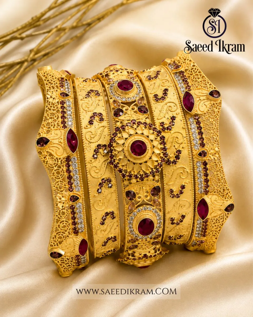 Golden Radiant Gold Bangles