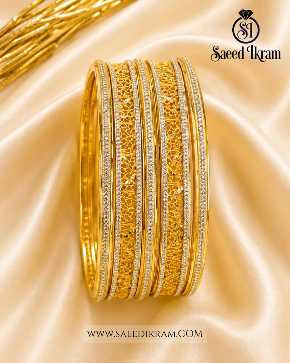 Golden Pearl Bangles