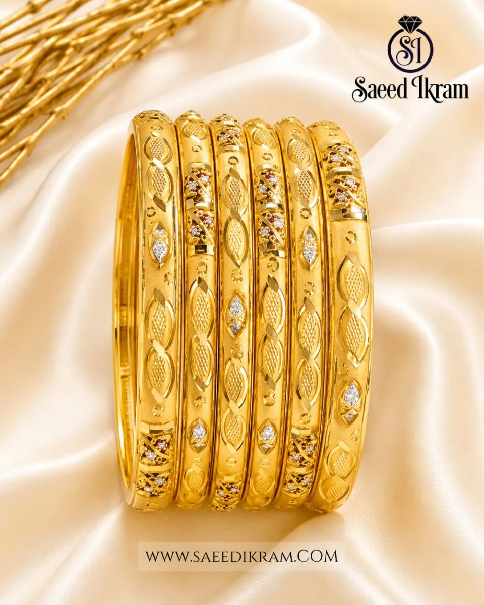 Bright Grace Gold Bangles