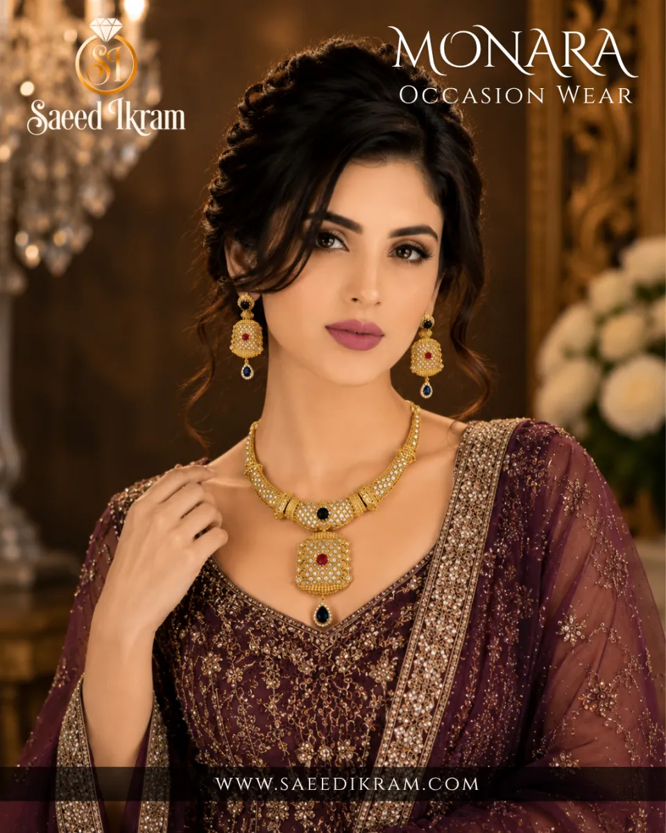 Premium Fancy Gold Necklace Set