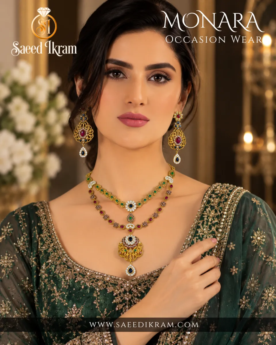 Bridal Fancy Gold Necklace Set