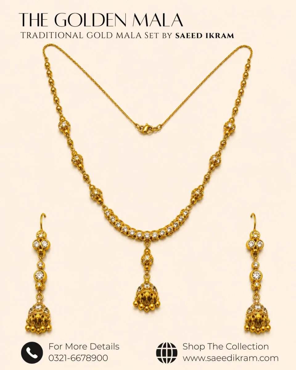 Elegant Gold Mala Set