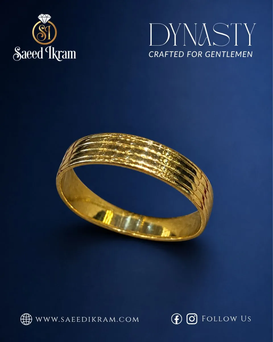 Luxury Style Mens Gold Ring