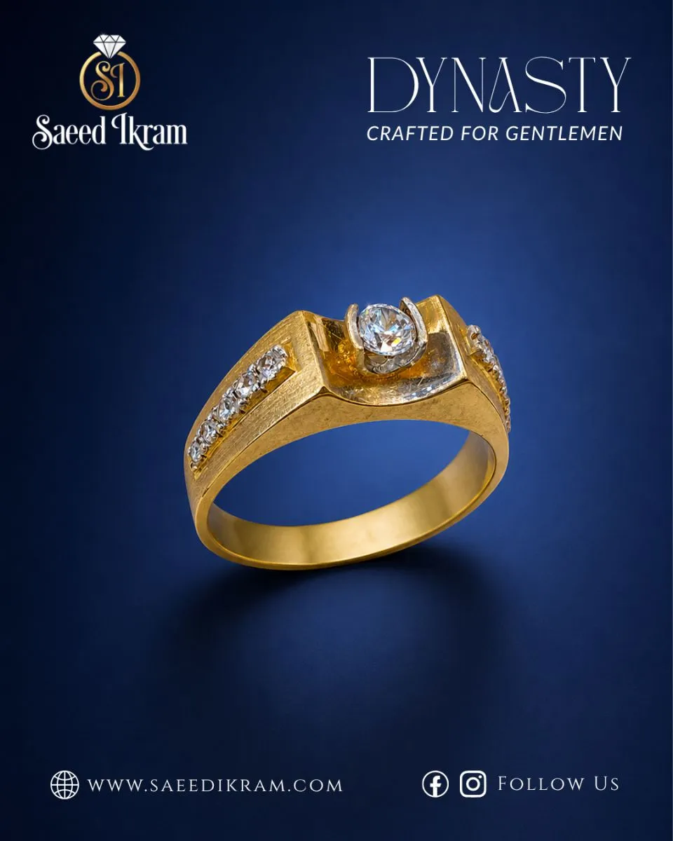 Royal Elegance Mens Gold Ring