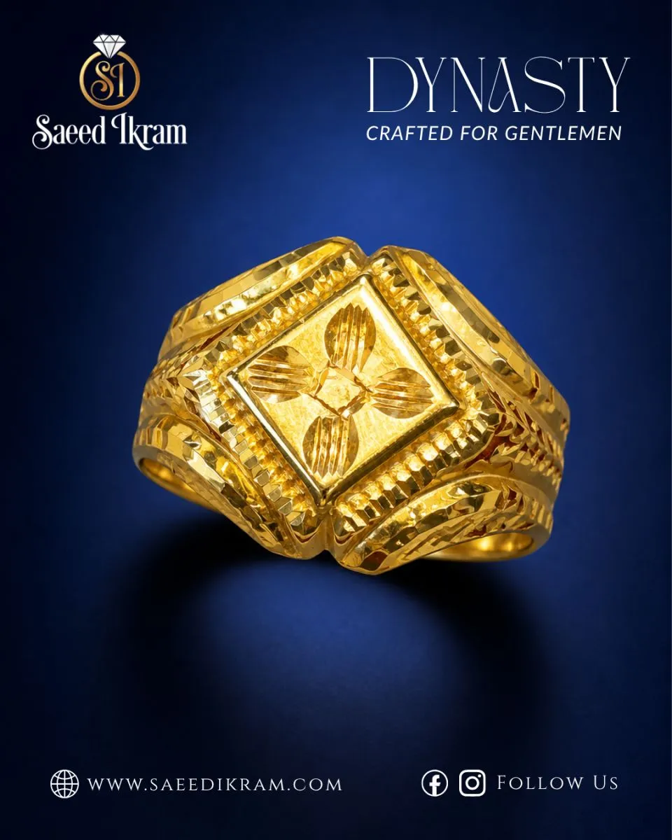 Stylish Mens Gold Ring