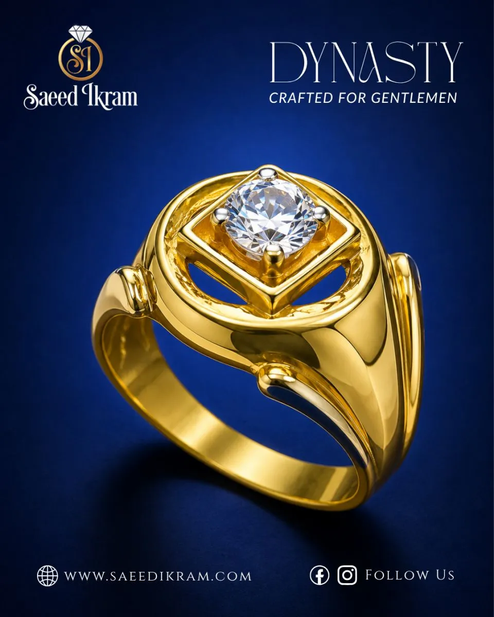 Graceful Mens Gold Ring